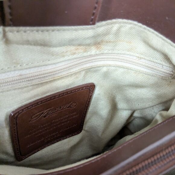 Fossil Bag Purse Yellow Floral Pink Leather Vintage Y2K Rose Cottage Grunge - Picture 8 of 16